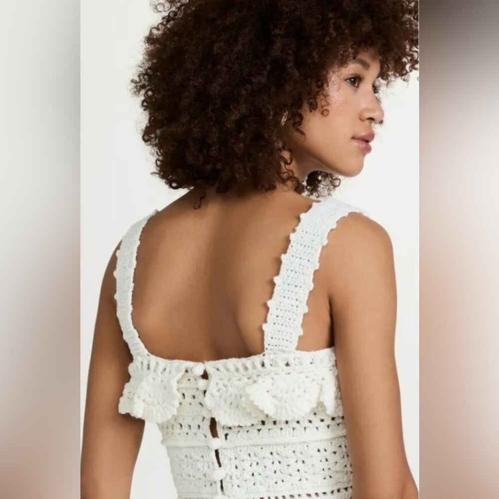 NWOT SEA Rylee Cream Crochet Crop Top Size XS - Picture 2 of 11